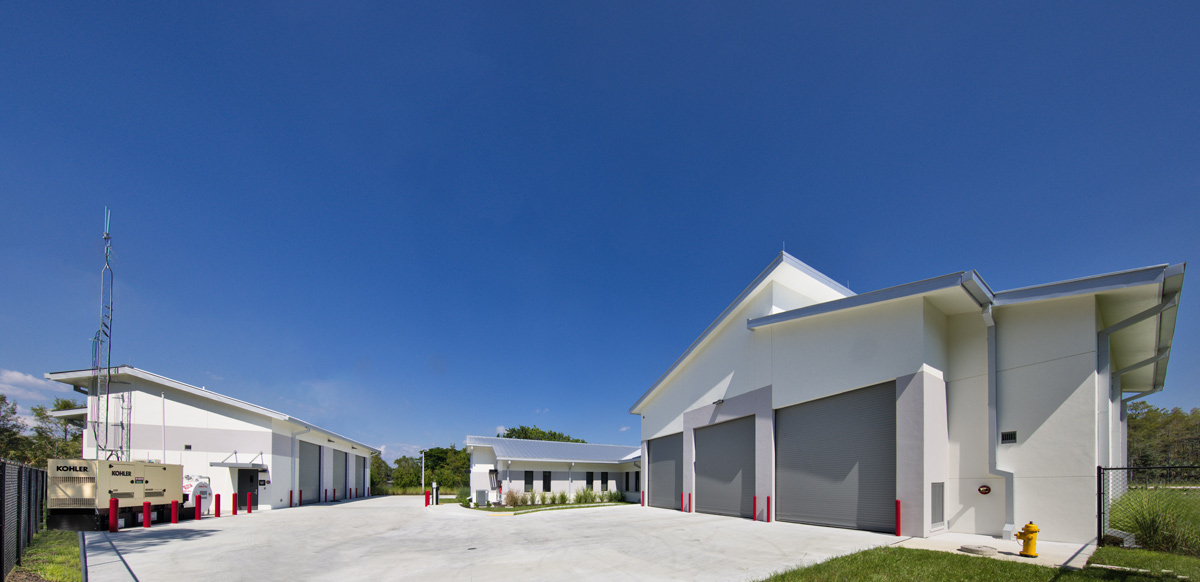 Architectural view of the Fire and Rescue Station 17 Fort Myers, FL.